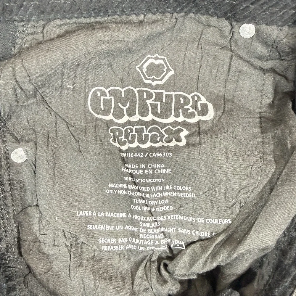 Empyre Pants Mens 34 Black Corduroy Relaxed Fit Loose Baggy Skate‎ Fit Y2K 90s